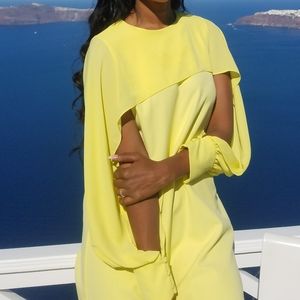 ZARA FLOWING OPEN SLEEVE MINI DRESS